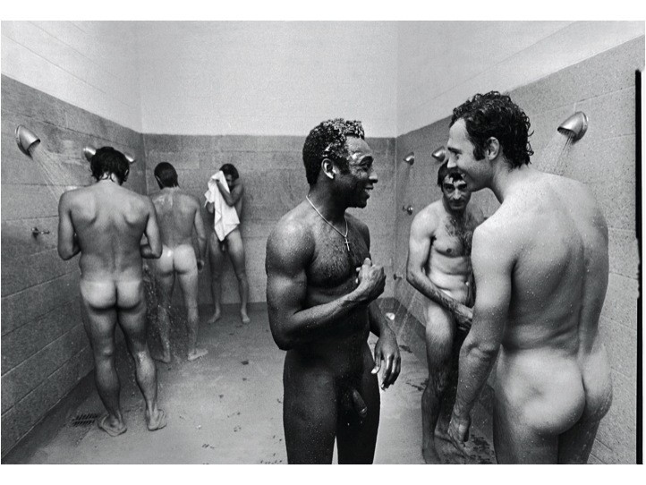 Pelé and Beckenbauer Under the Shower, Fort Lauderdale 1977
